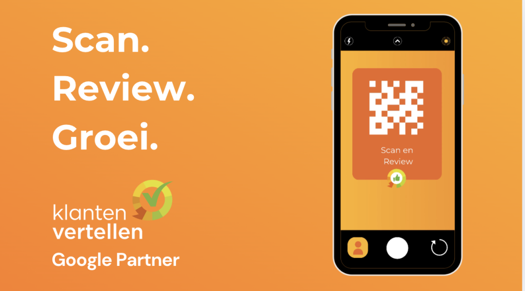 QR-code reviews zichtbaar in het Klantenvertellen dashboard