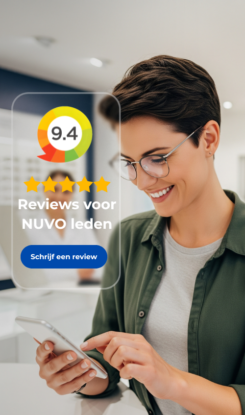 Illustratie van de transparante NUVO Klantenvertellen widget
